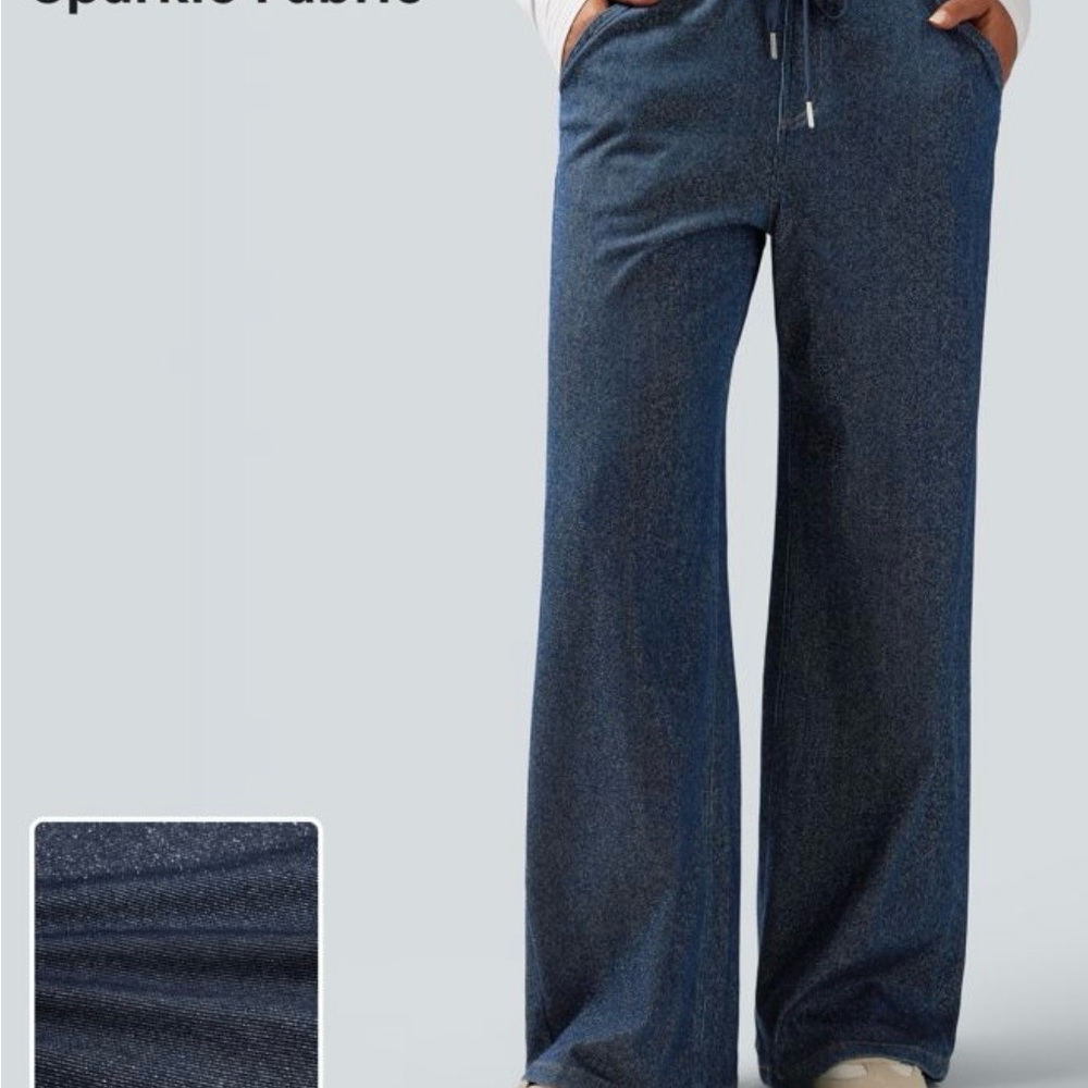 HALARA Flex™ Denim Pants in Dark Blue